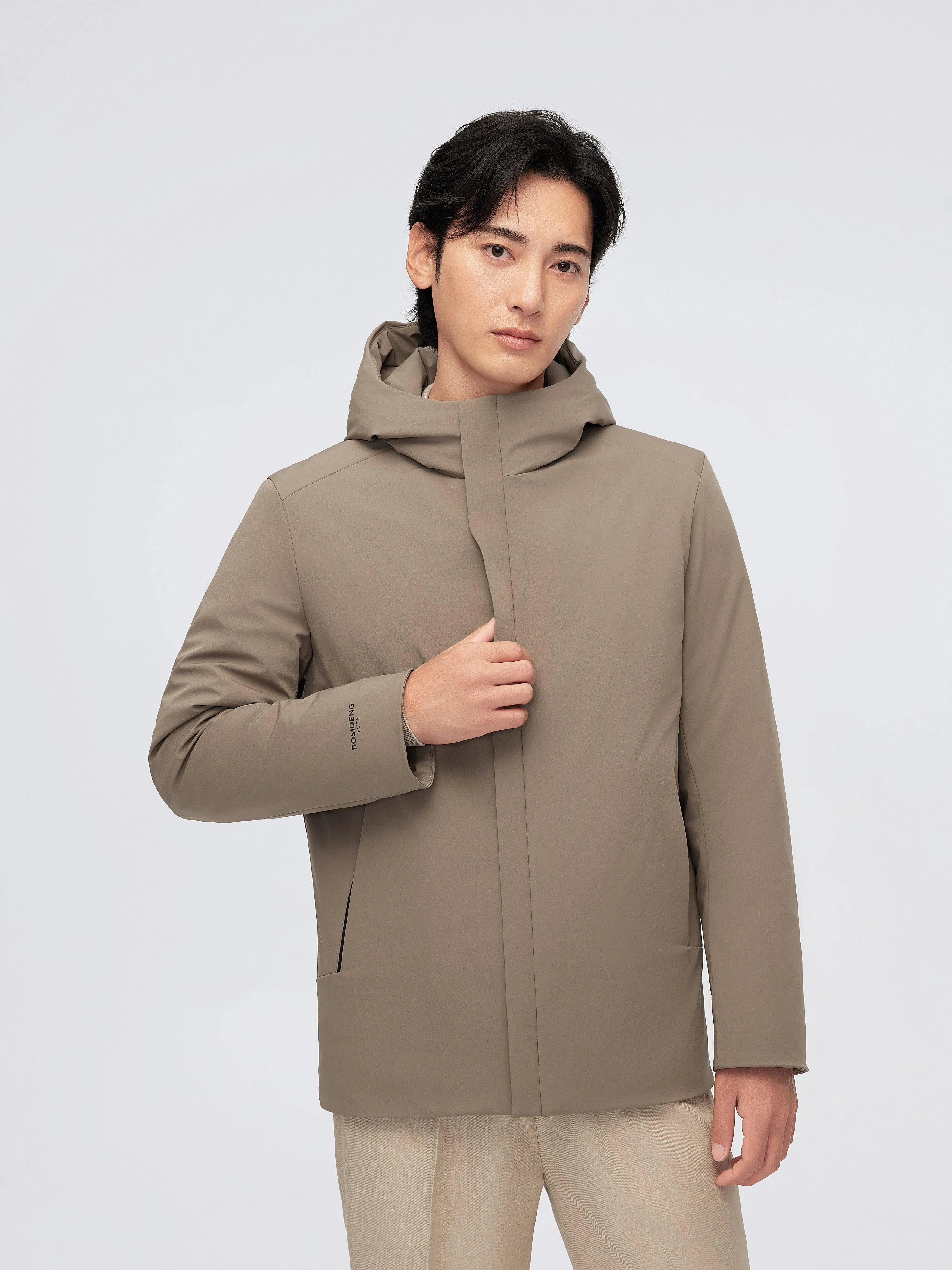 Men's Goose Down Windbreaker With Hood 4155