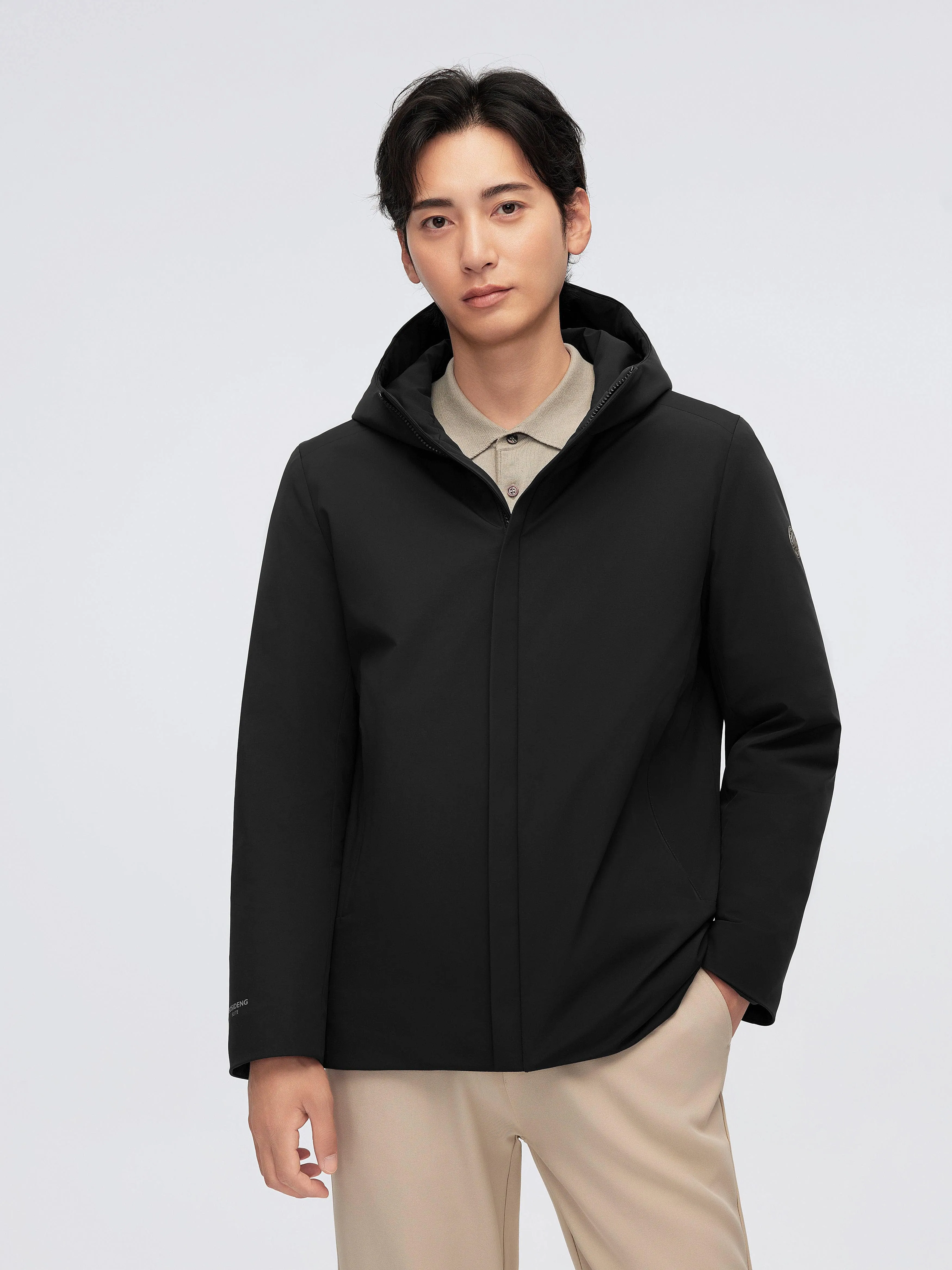 Men's Goose Down Windbreaker With Hood 4155