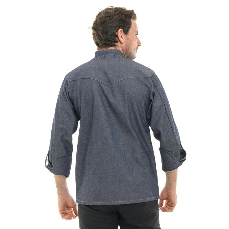 Men's Jean Chef Coat Short Sleeve - MANELLI