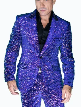 mens sparkly suit blue, Sico A blue