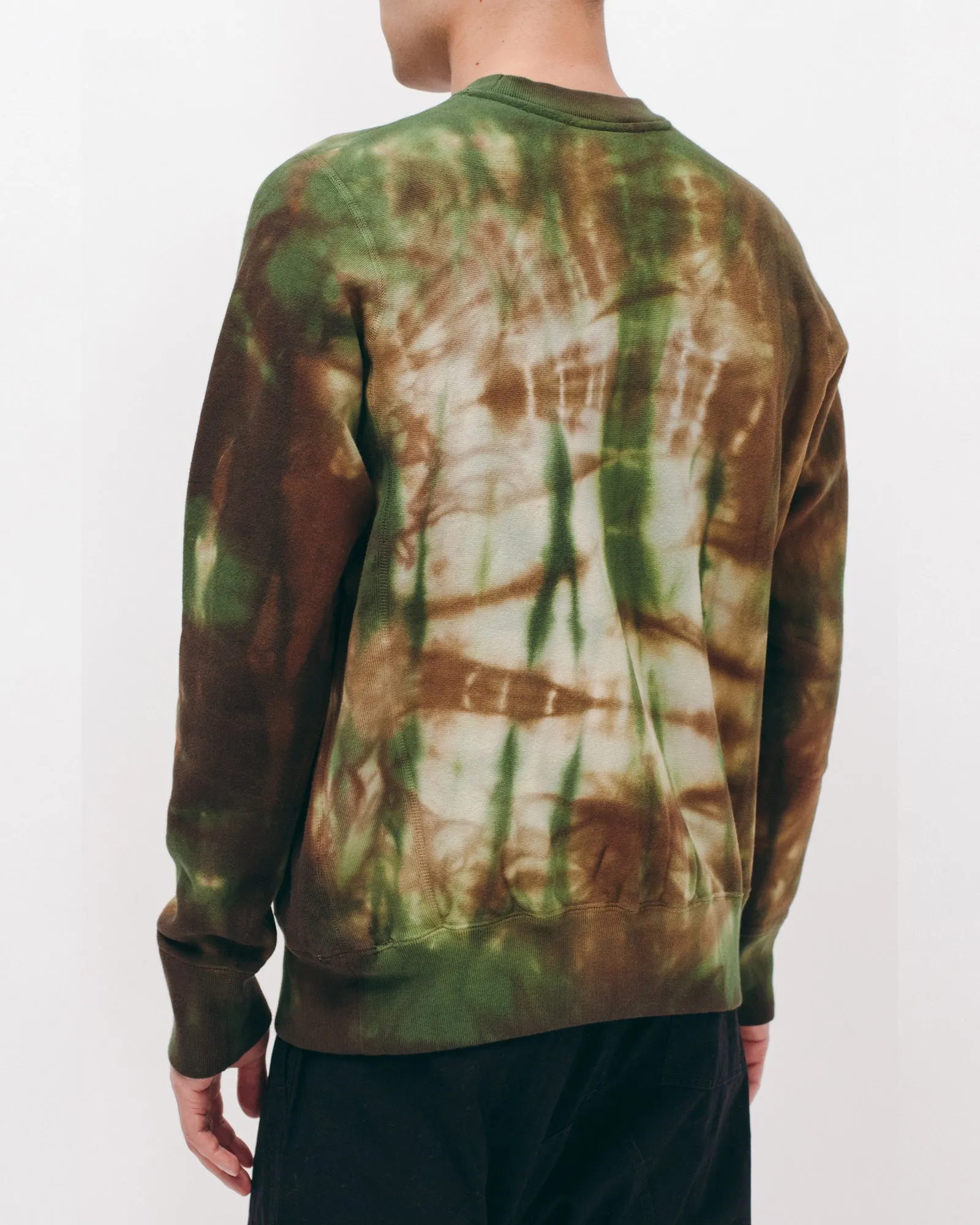 Natural Dyed Crew Fleece - Woodland Tie Dye