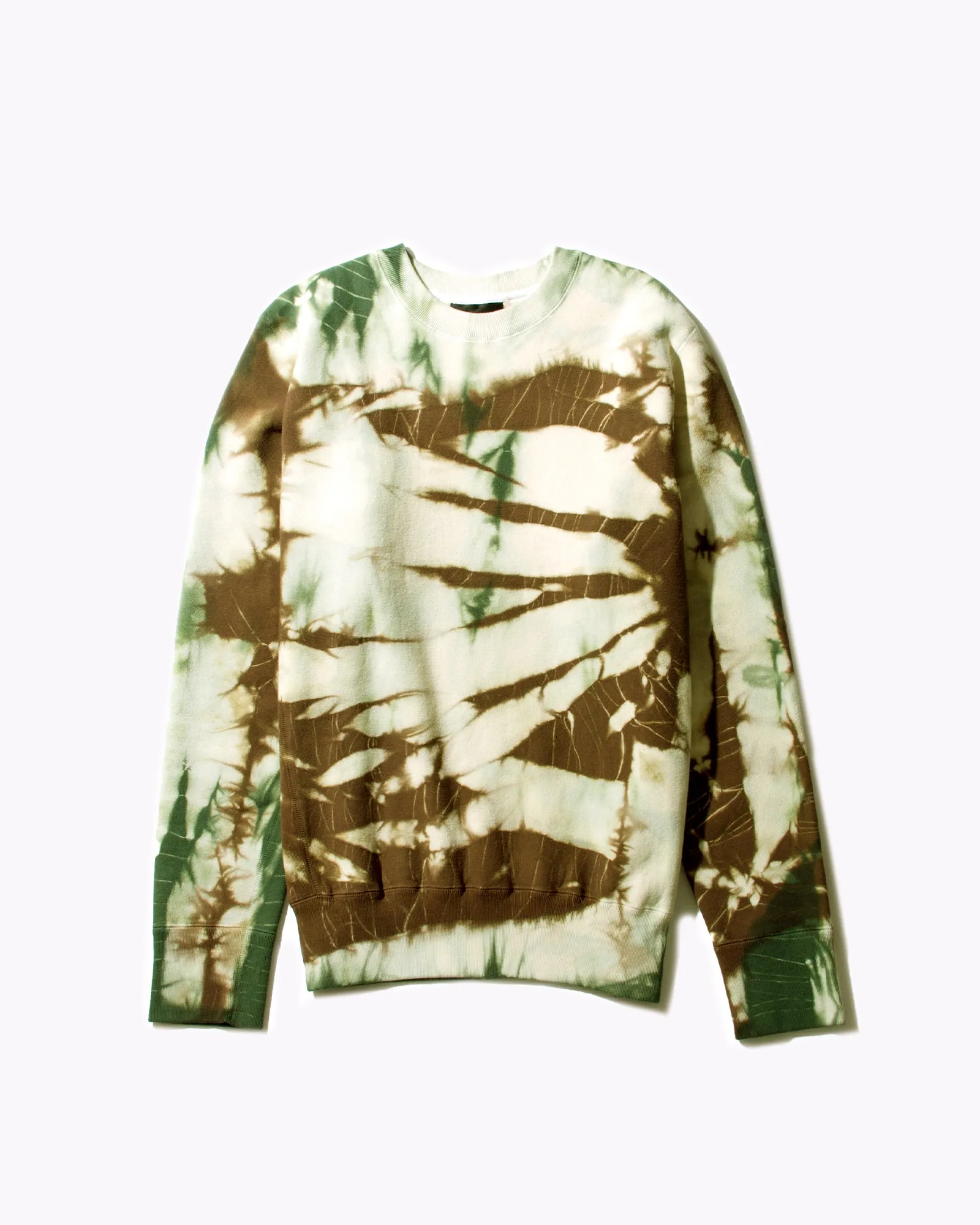 Natural Dyed Crew Fleece - Woodland Tie Dye