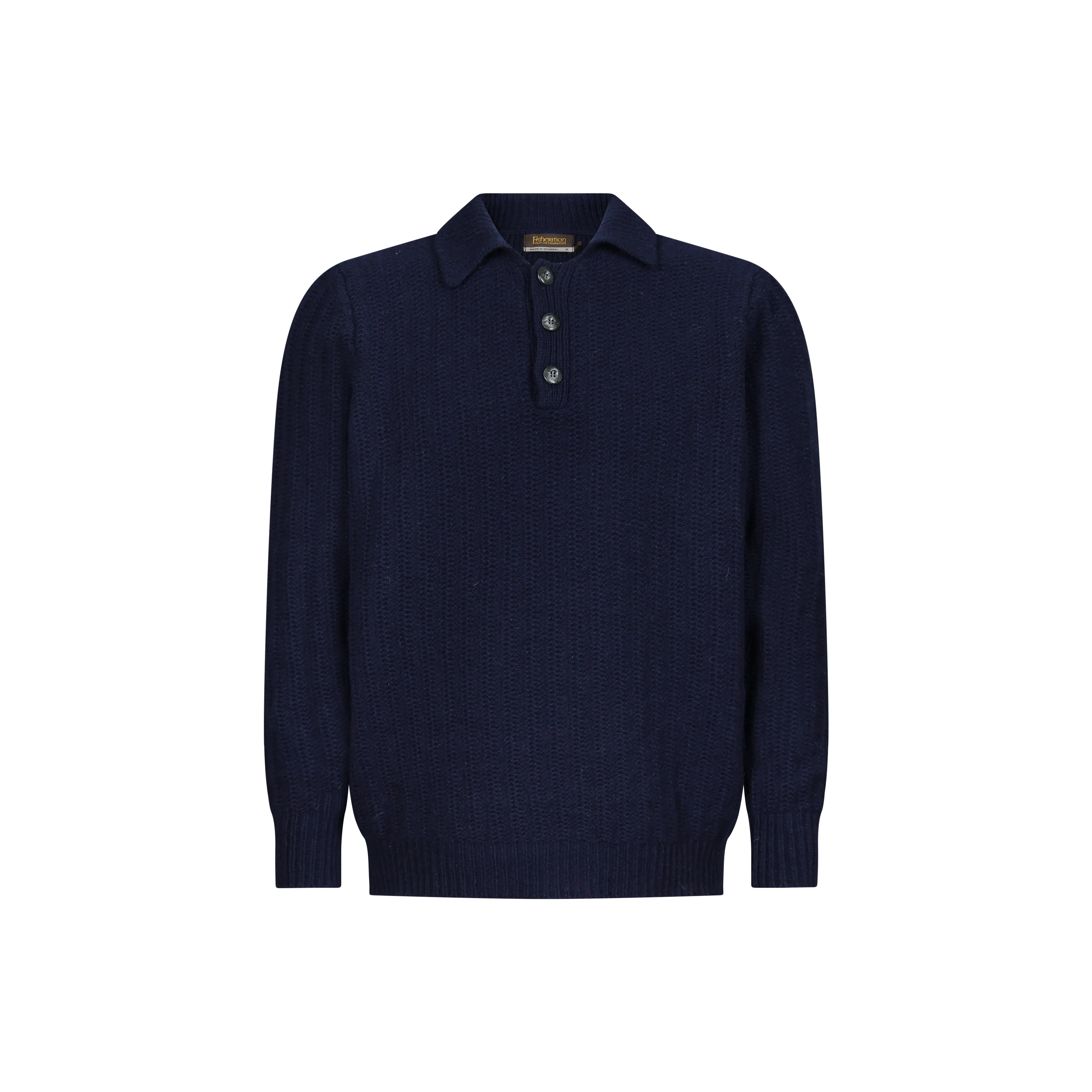 Navy Button Polo Sweater