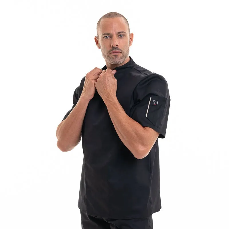 Nero Black Short Sleeve Chef Coat - ROBUR