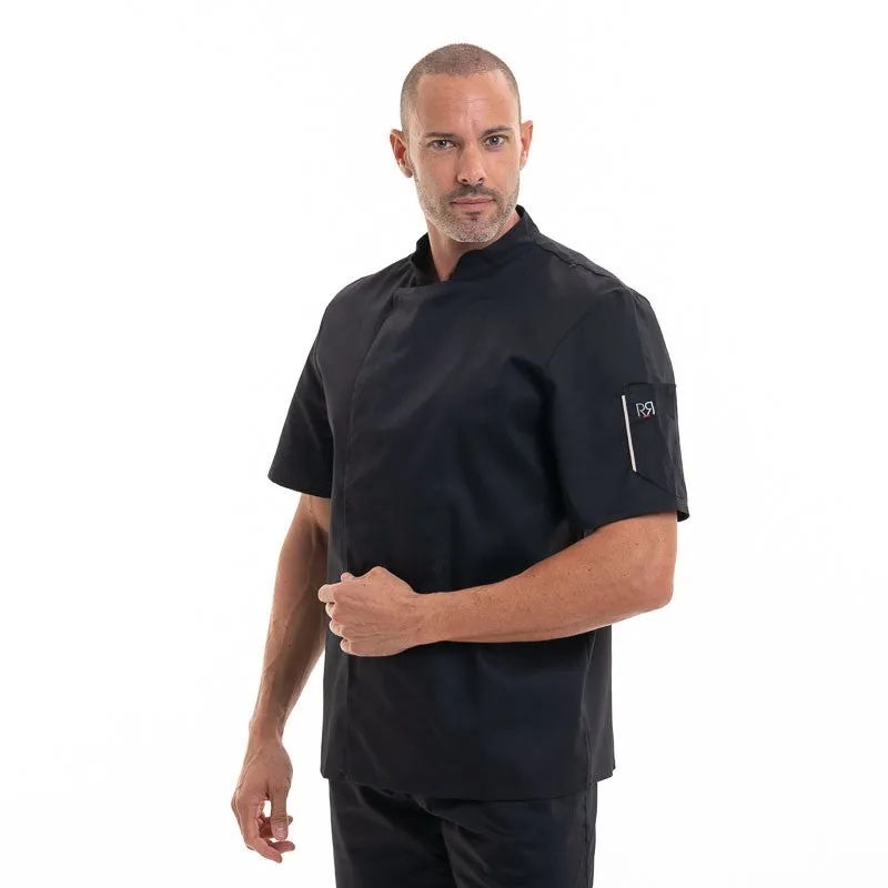 Nero Black Short Sleeve Chef Coat - ROBUR