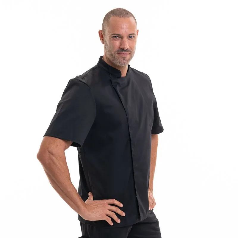 Nero Black Short Sleeve Chef Coat - ROBUR