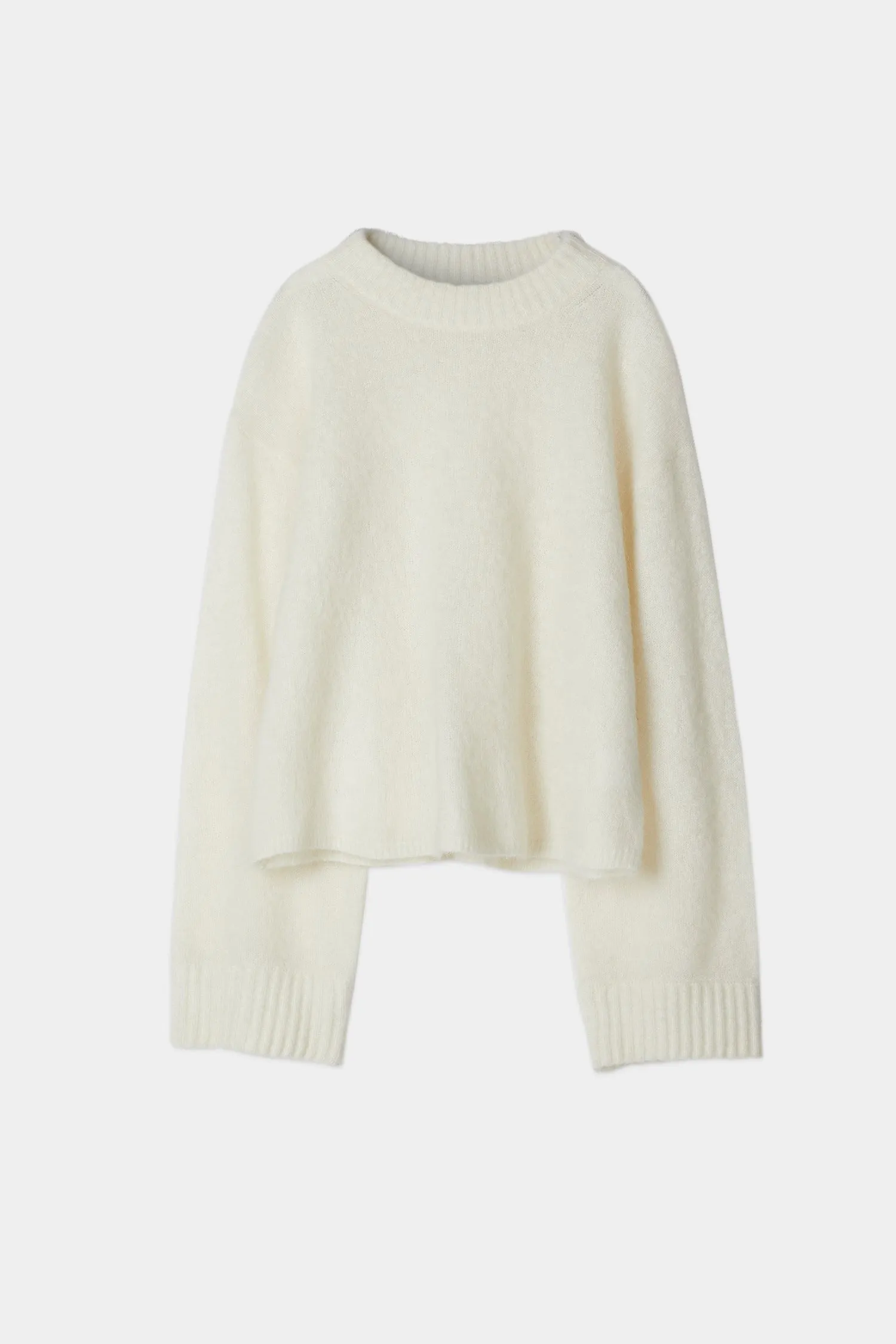 NICLAS SHORT SWEATER - WHITE