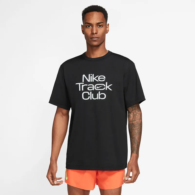 Nike Men's Track Club Dri-Fit Short-Sleeve Running Top