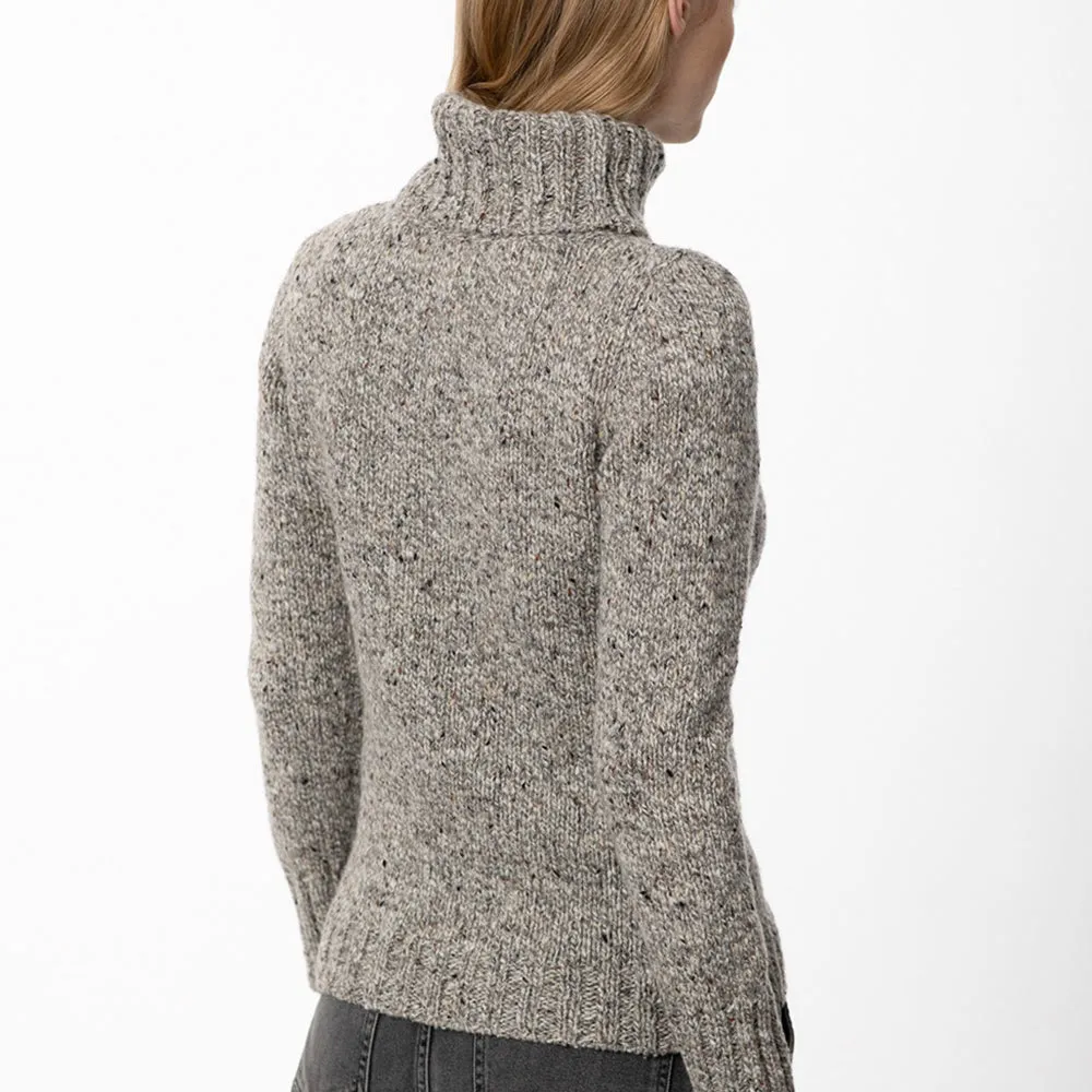 Porridge Donegal Wool Roll Neck Sweater