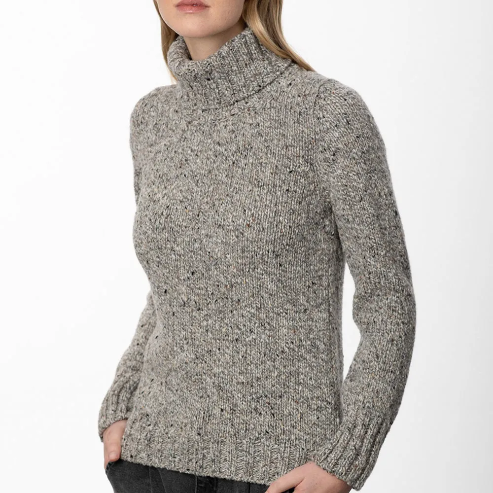 Porridge Donegal Wool Roll Neck Sweater