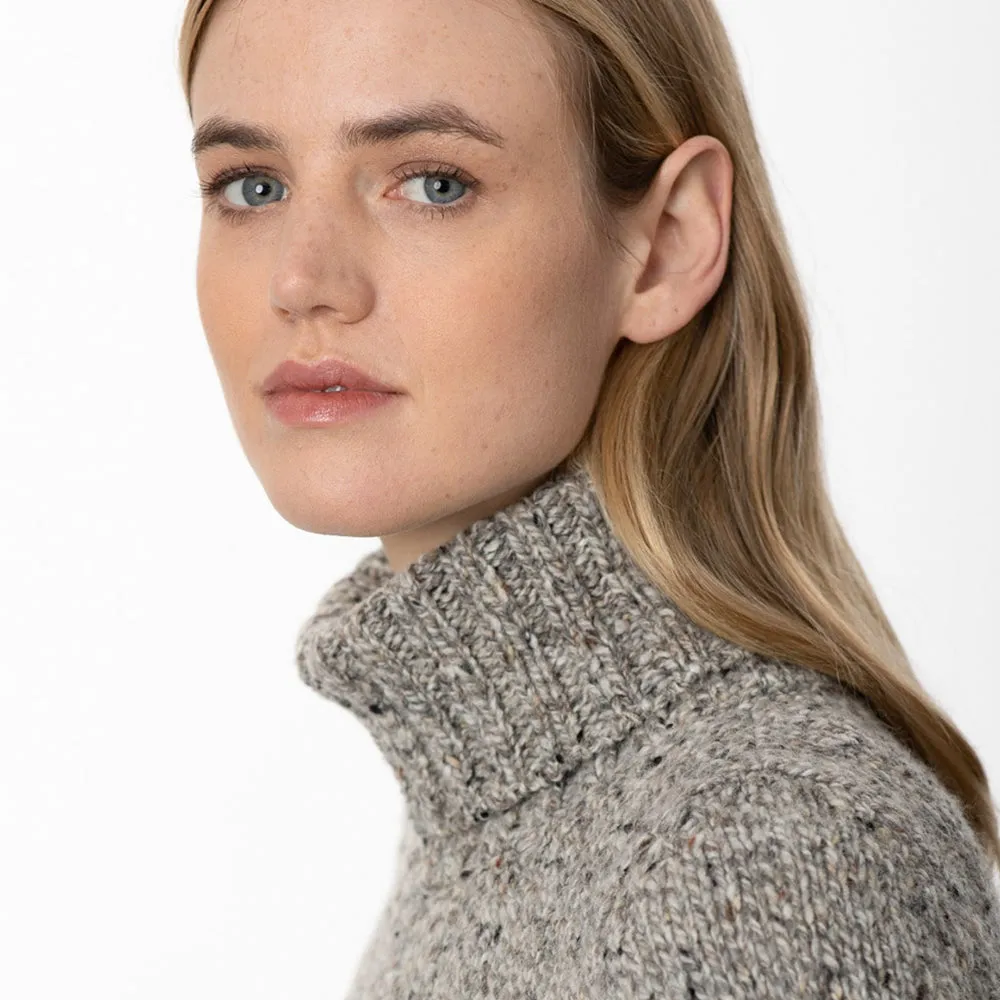 Porridge Donegal Wool Roll Neck Sweater