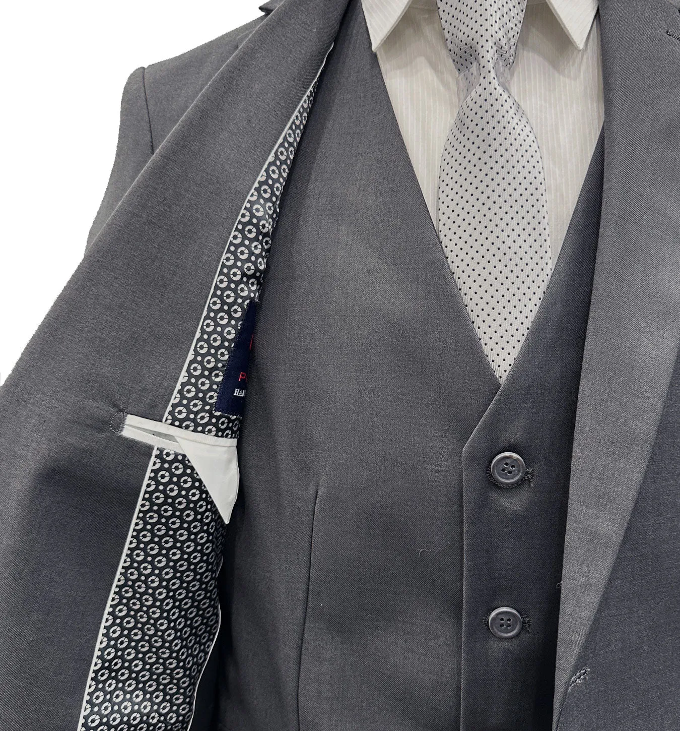 Profile Slim Fit Vested Suit - Charcoal