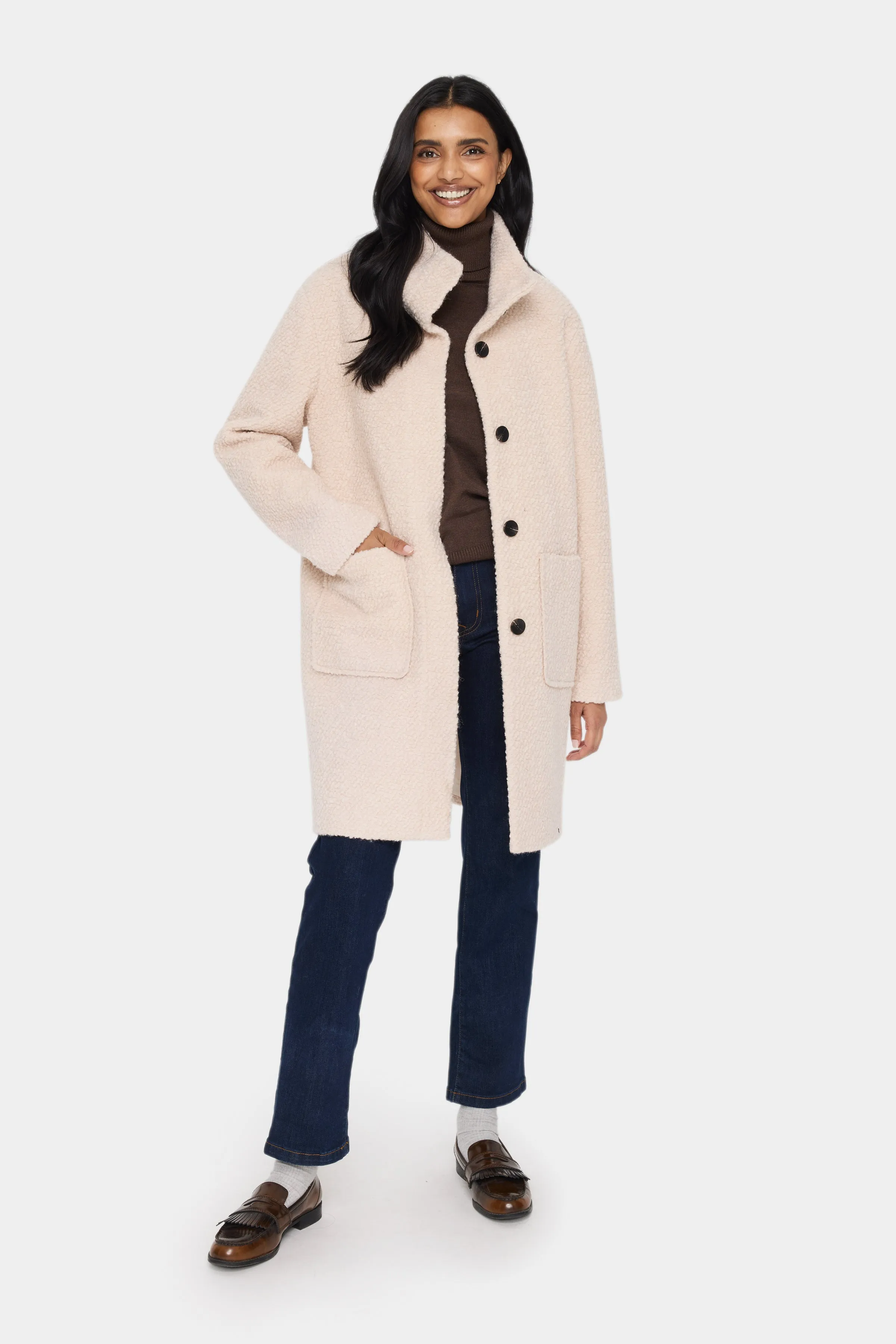 Saint Tropez Ferddy Coat in Creme