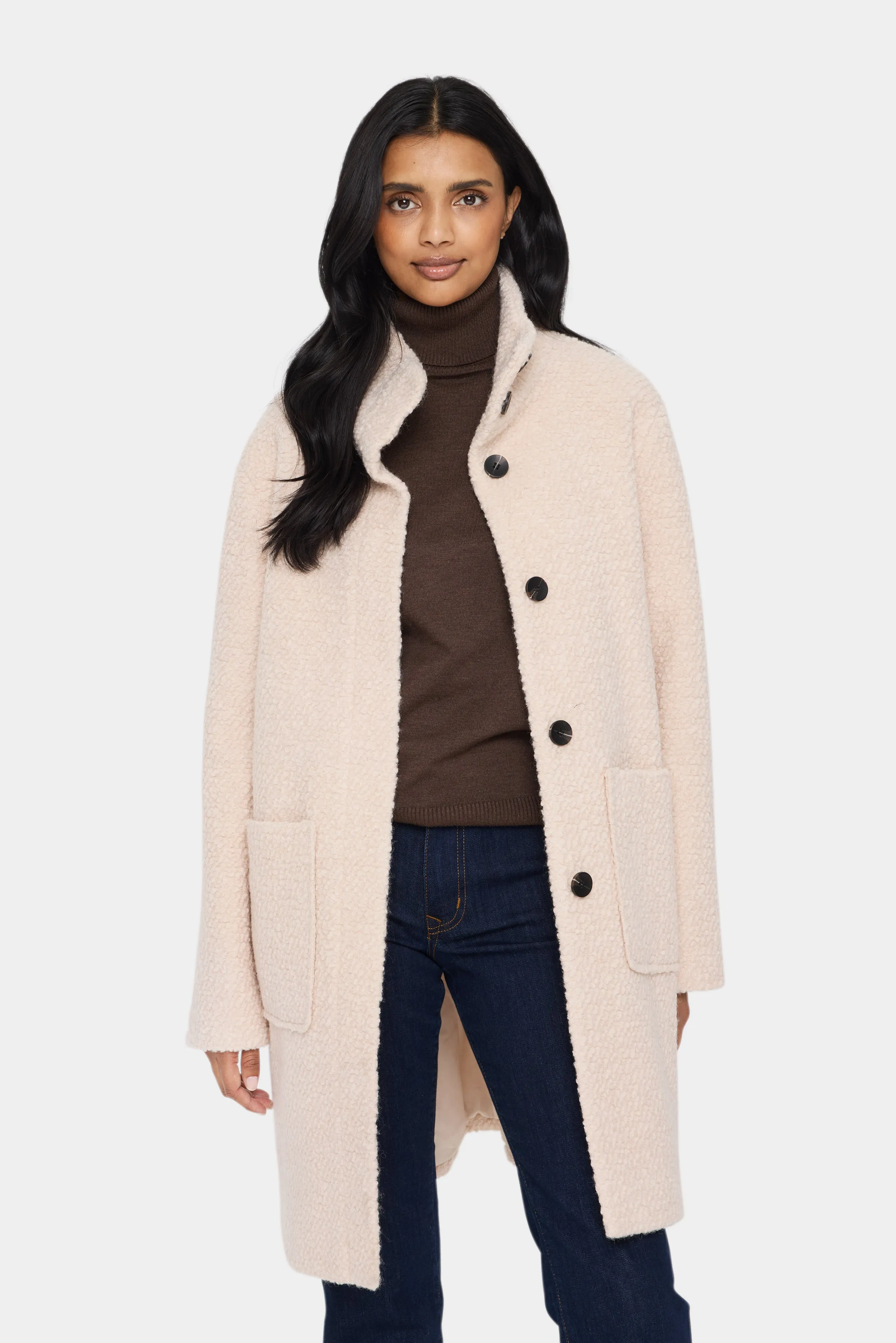 Saint Tropez Ferddy Coat in Creme