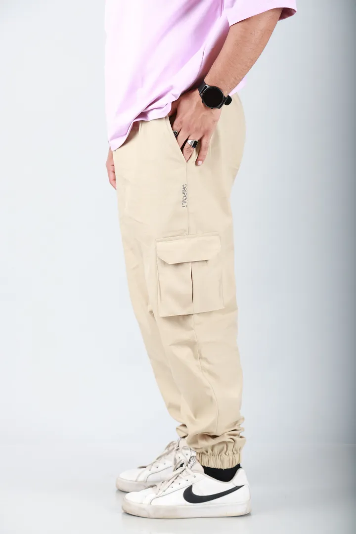 Sand Beige Cargo Harem Pants - Unisex Hopper