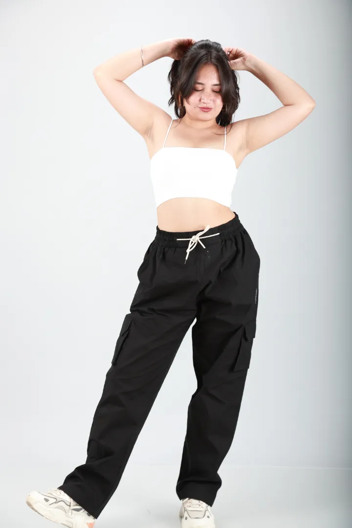 Space Black Cargo Baggy Pant - Unisex Comfy Pant