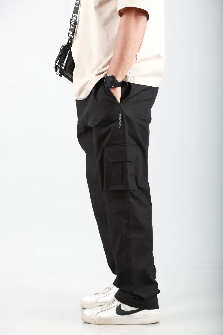 Space Black Cargo Baggy Pant - Unisex Comfy Pant