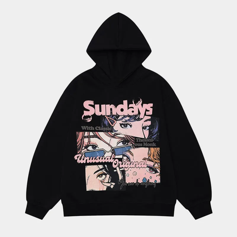 Sundays | Pop Art Graphic Hoodie