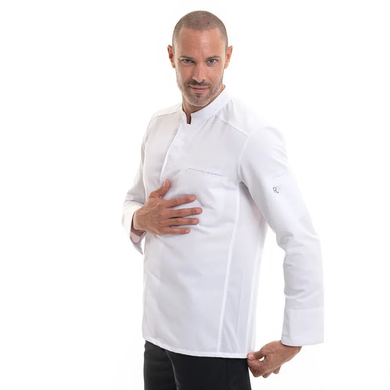 White Breathable Long Sleeve Chef Coat Abax - ROBUR