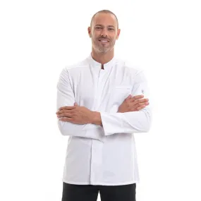 White Breathable Long Sleeve Chef Coat Abax - ROBUR