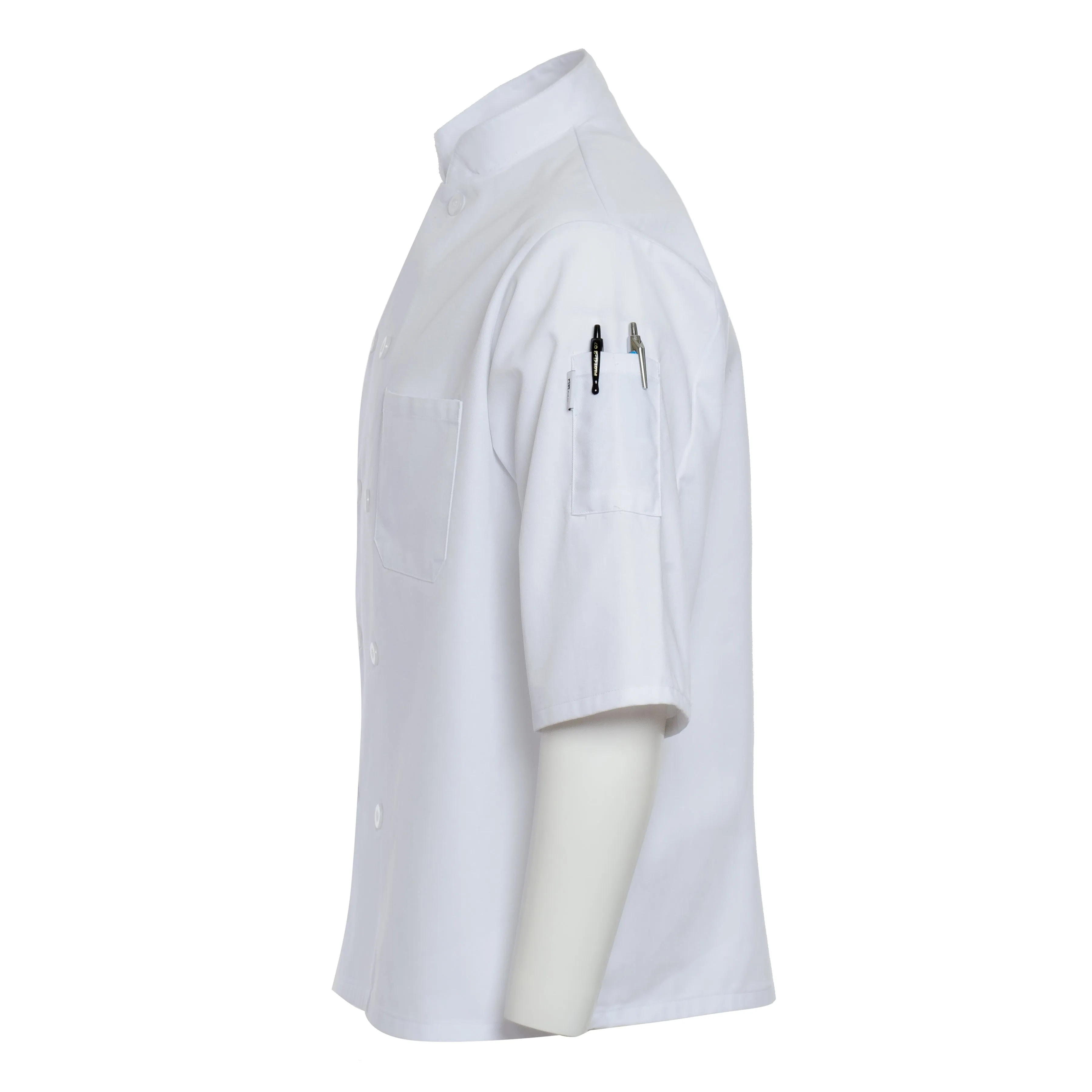 White Short-Sleeve Chef Coat 7200