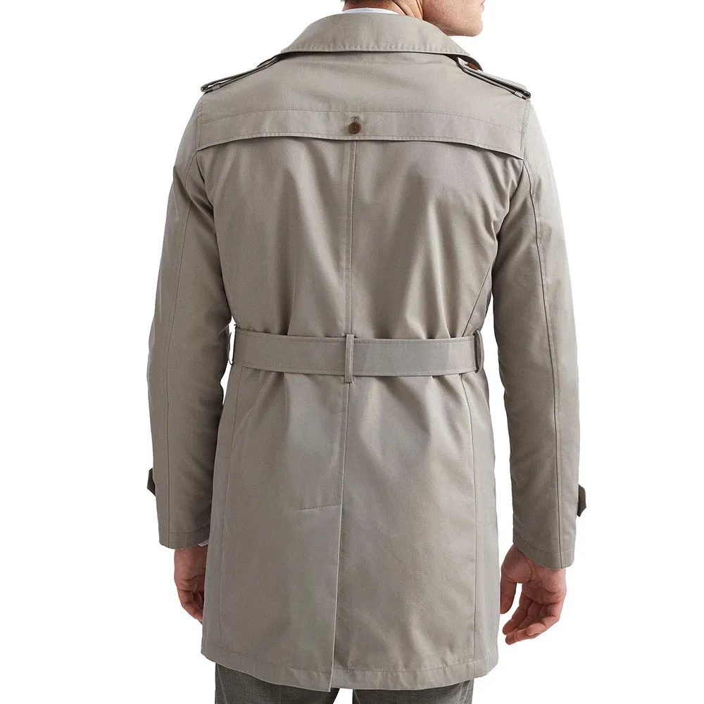 Winter Double-Breasted Ecru Trench Coat