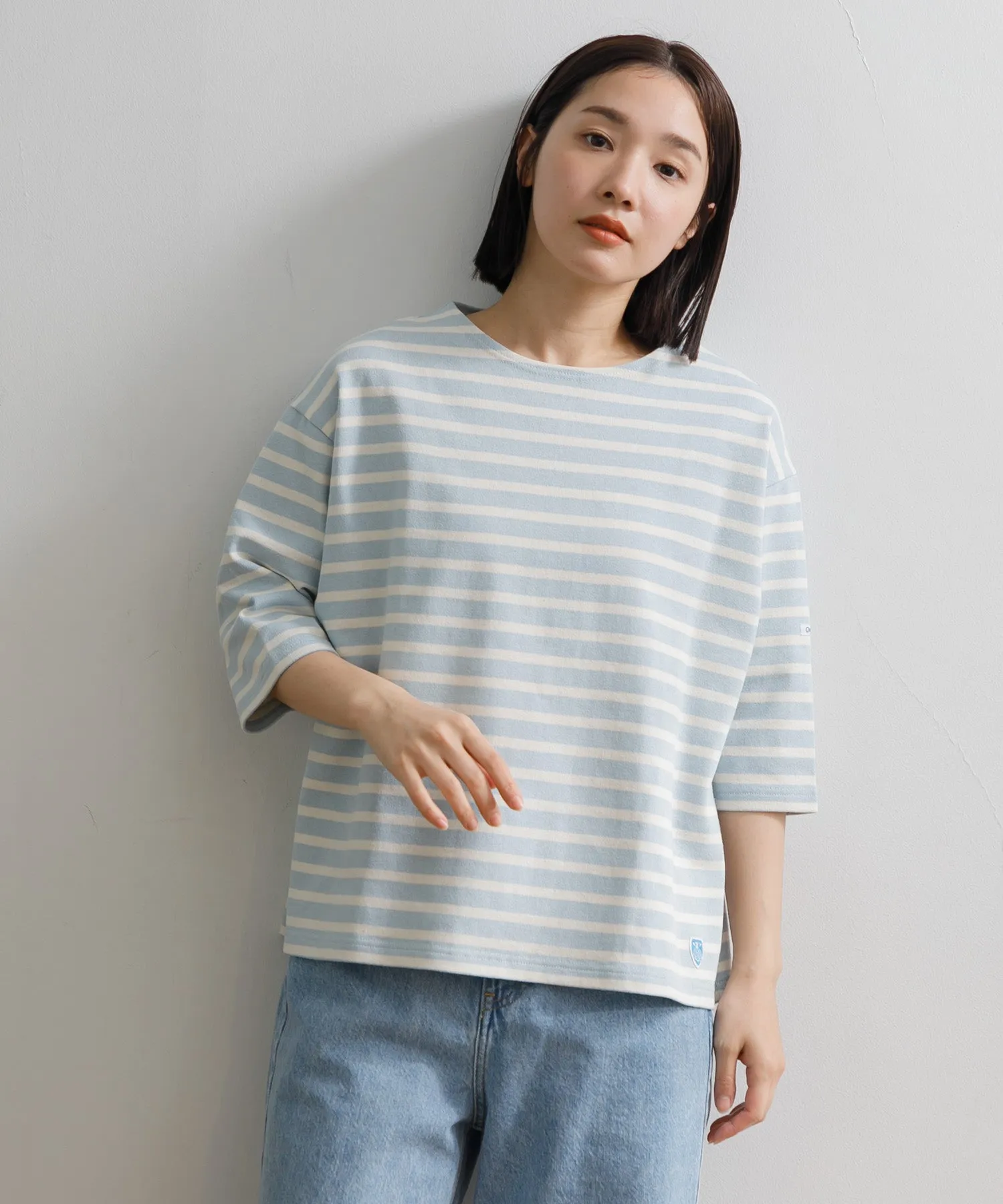 【WOMEN】ORCIVAL CREW NECK HALF SLEEVE PULLOVER