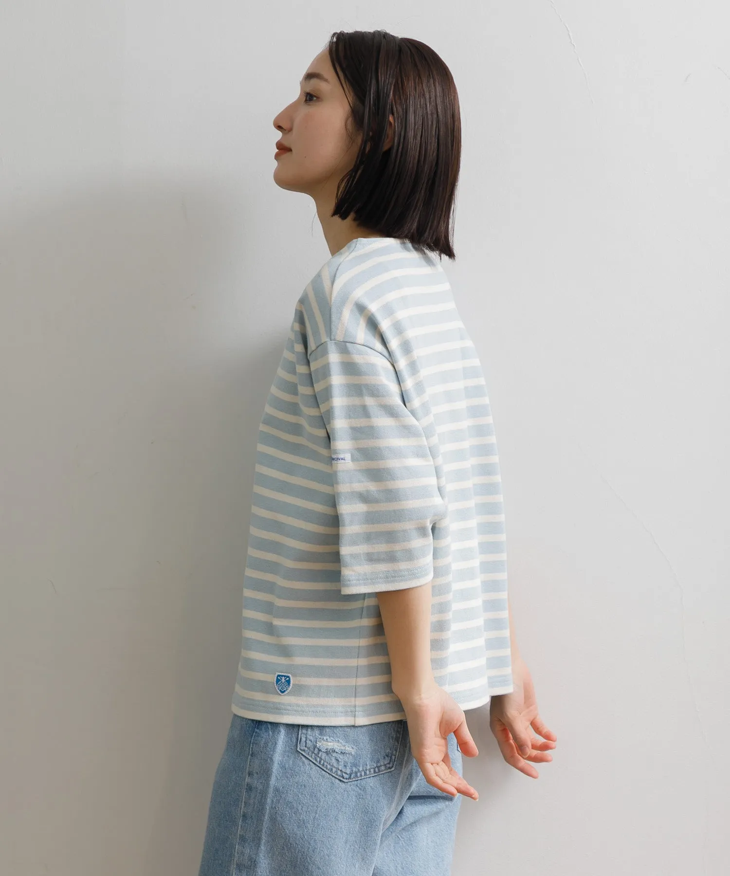 【WOMEN】ORCIVAL CREW NECK HALF SLEEVE PULLOVER