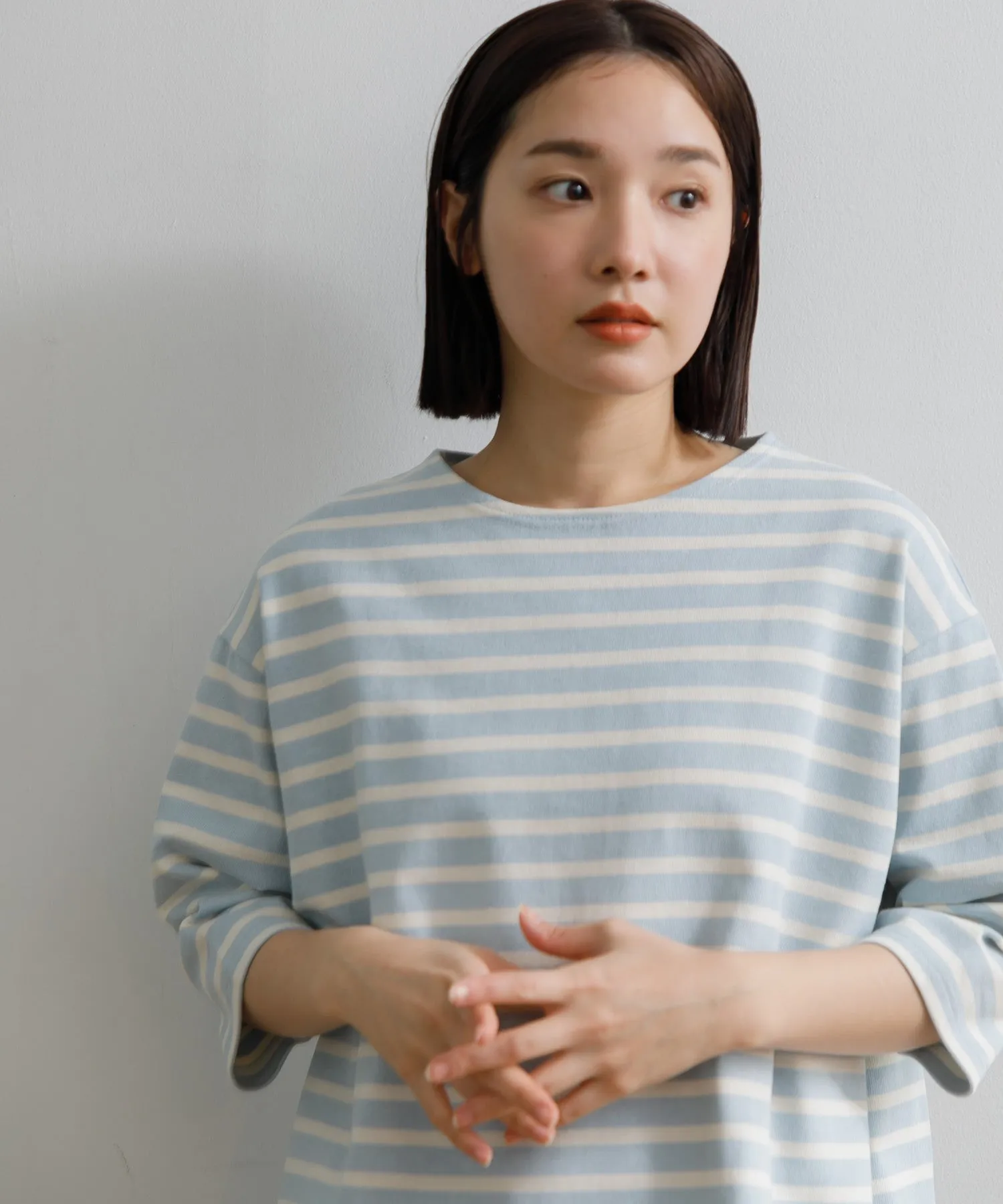 【WOMEN】ORCIVAL CREW NECK HALF SLEEVE PULLOVER