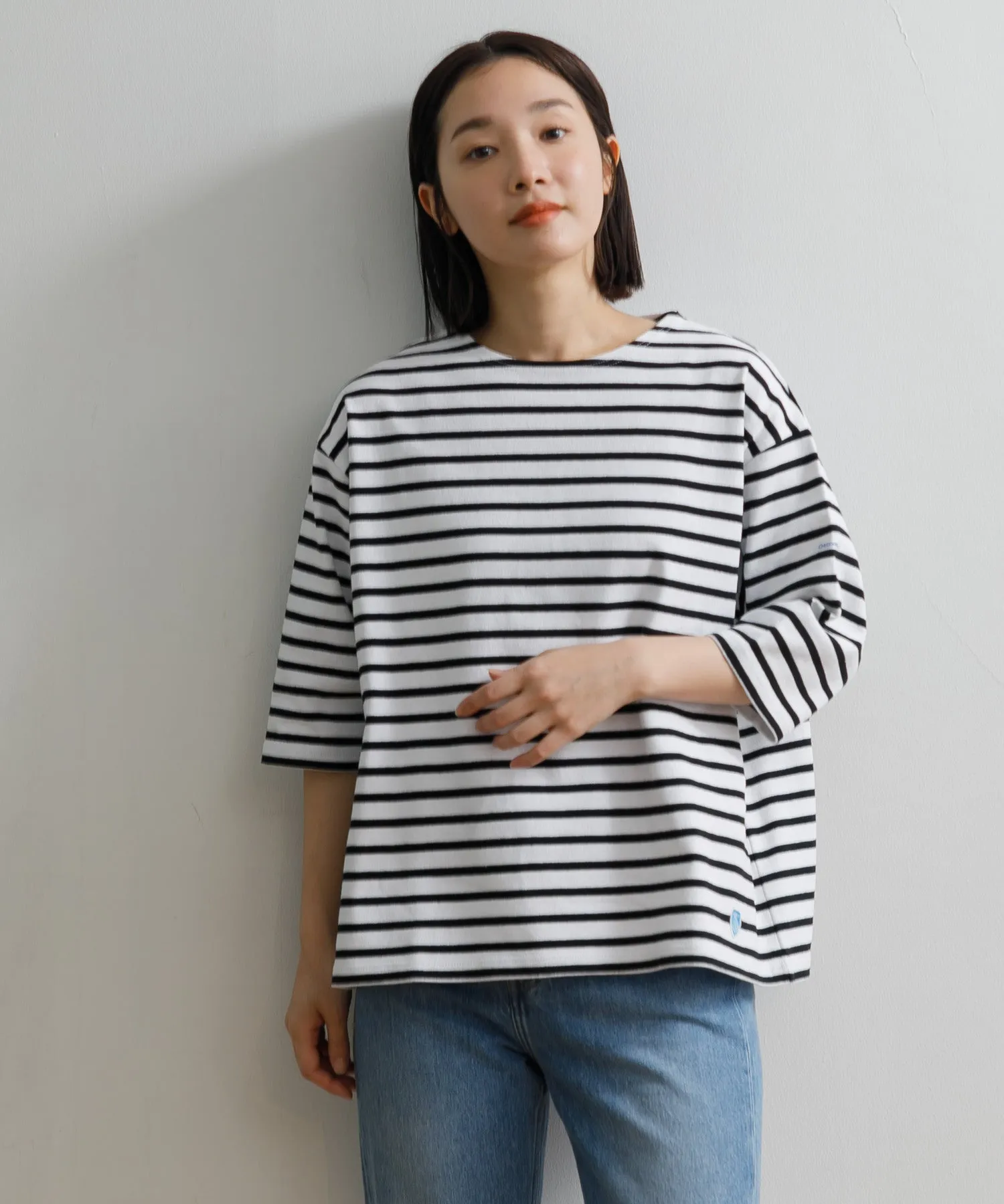 【WOMEN】ORCIVAL CREW NECK HALF SLEEVE PULLOVER