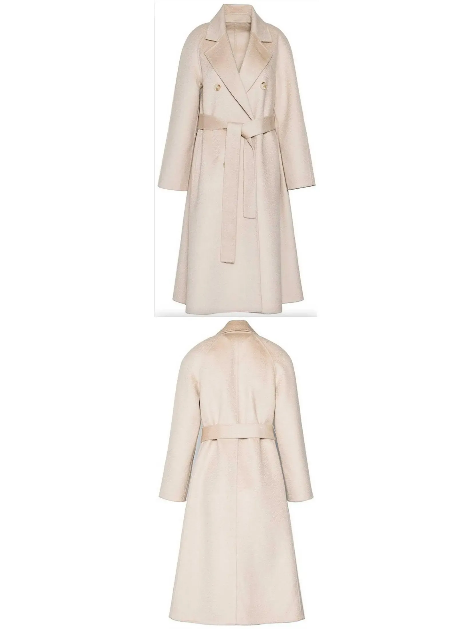 Women’s Belted Double-Breasted Wool Cashmere Coat