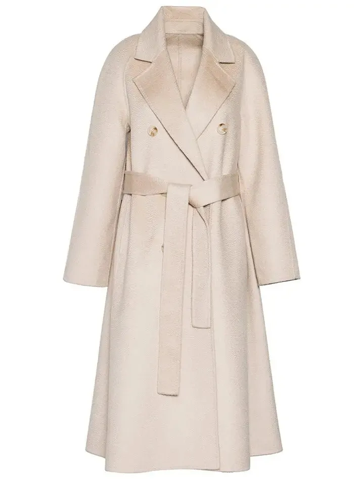 Women’s Belted Double-Breasted Wool Cashmere Coat