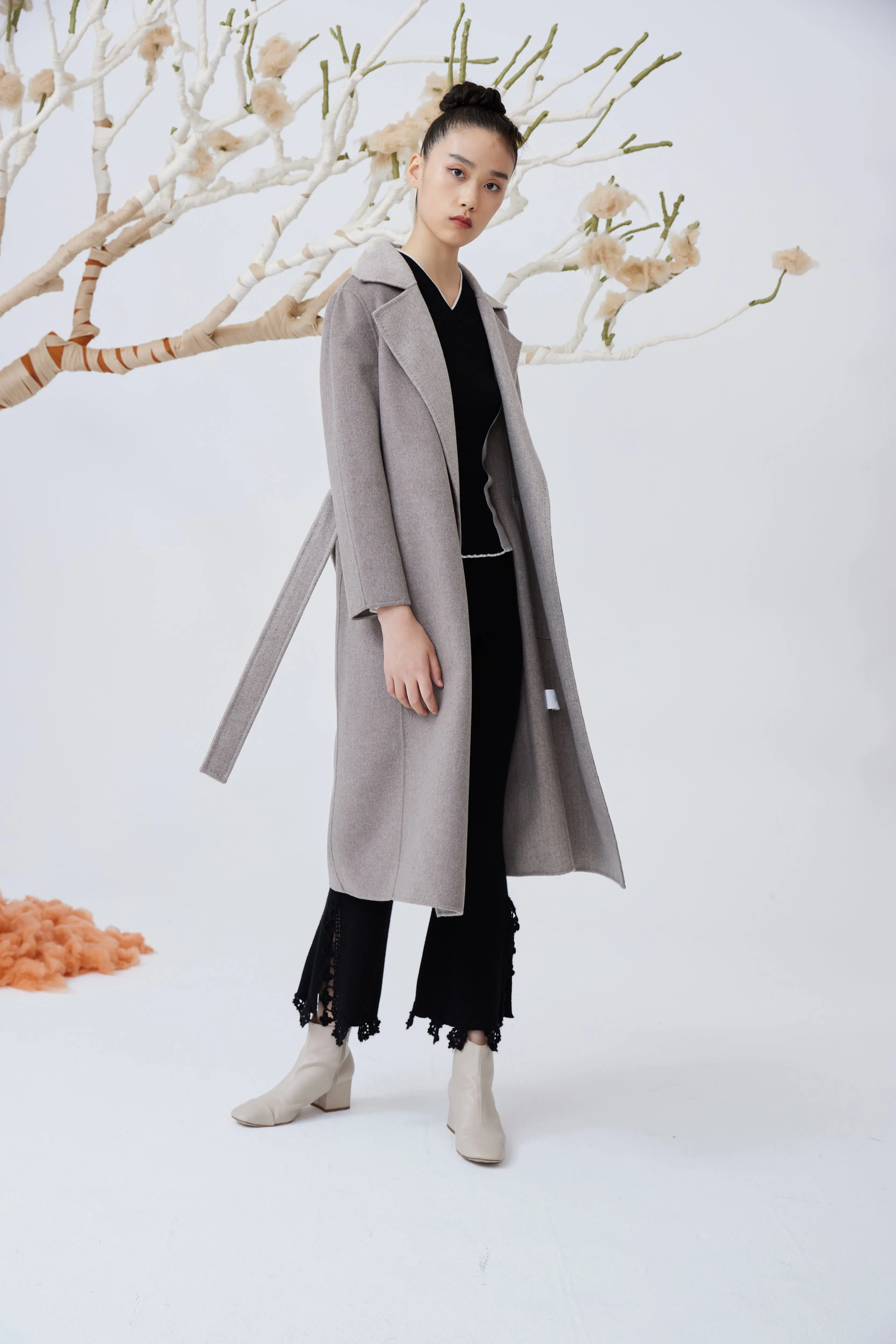 Women's casual cashmere coat