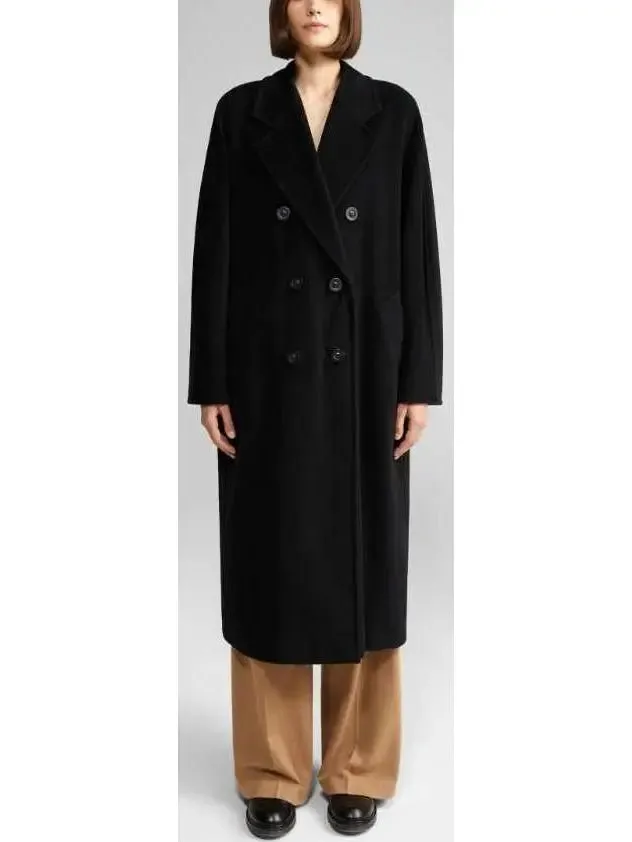 Women’s Double-Breasted Wool and Cashmere-blend Icon Coat, Black