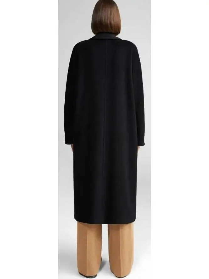 Women’s Double-Breasted Wool and Cashmere-blend Icon Coat, Black