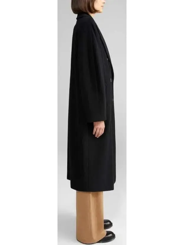 Women’s Double-Breasted Wool and Cashmere-blend Icon Coat, Black