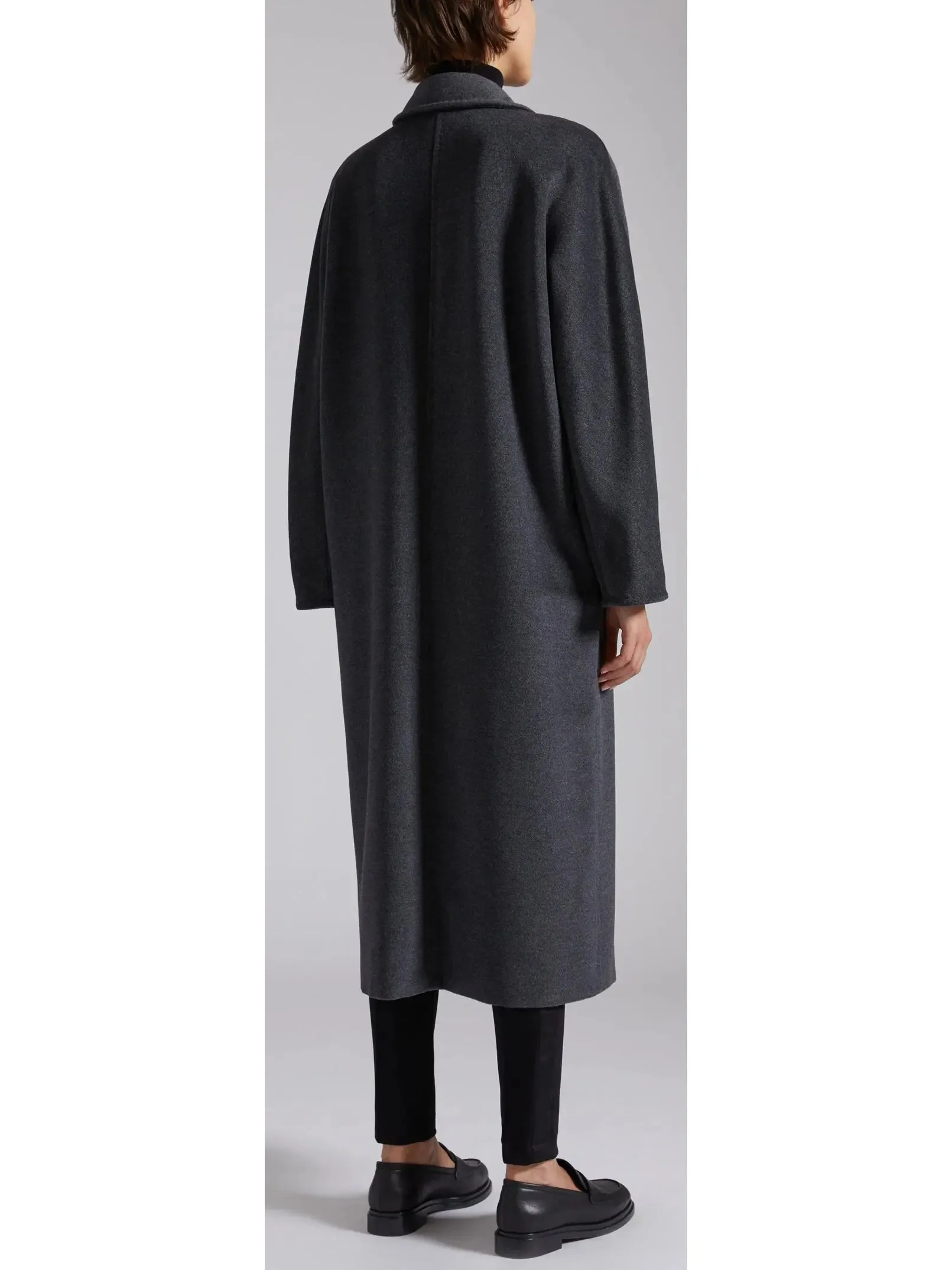 Women’s Double-Breasted Wool and Cashmere-blend Icon Coat, Dark Gray